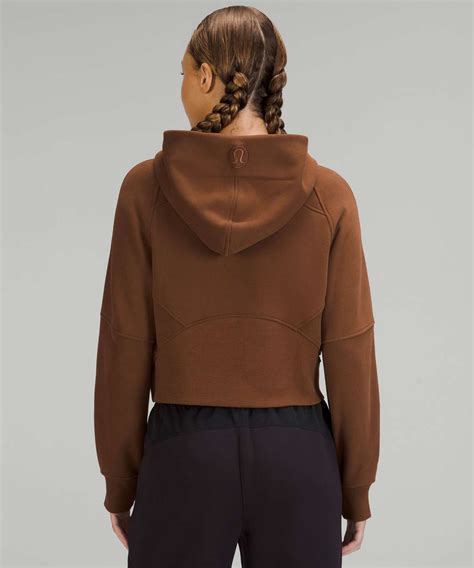 Sizing - Hoodies for women are generally cut shorter and being a shorter, smaller framed male that the half zip MOSTLY satisfies the fit I seek. . Brown lululemon scuba